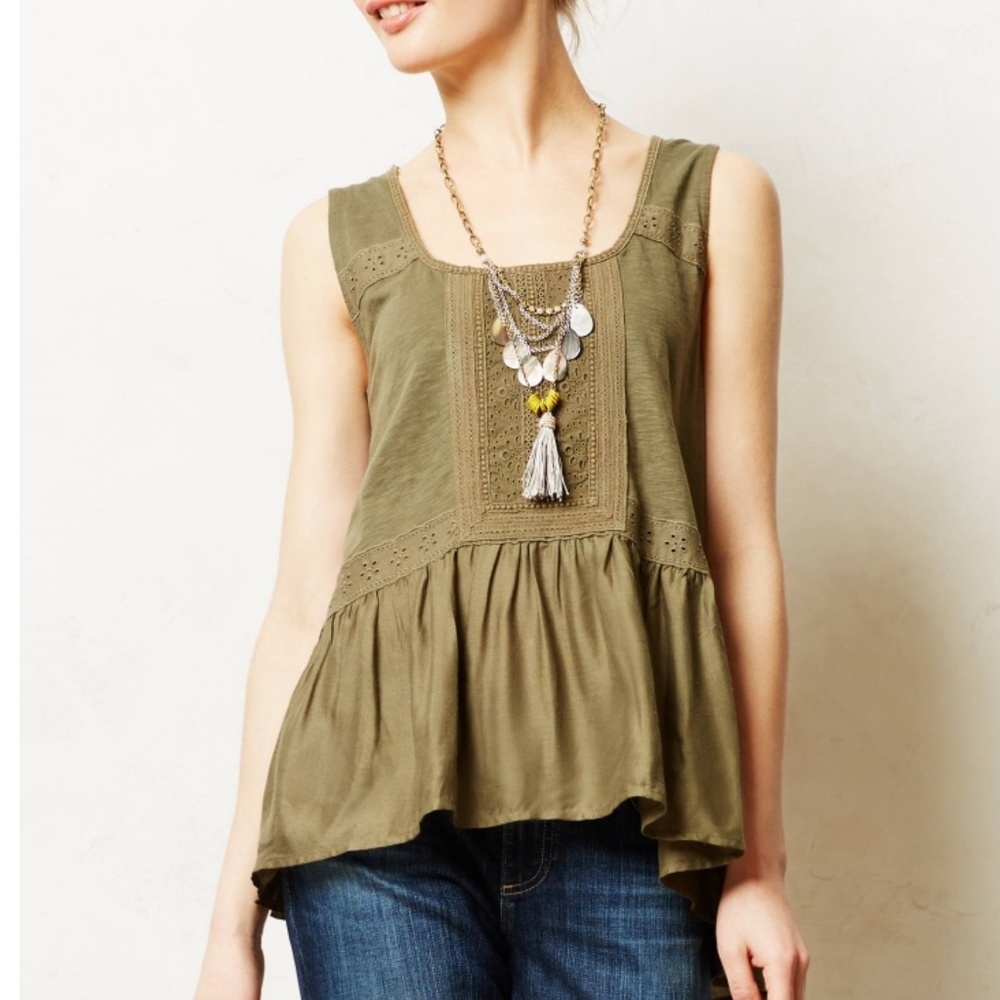 Anthropologie Meadow Rue Peplum Top